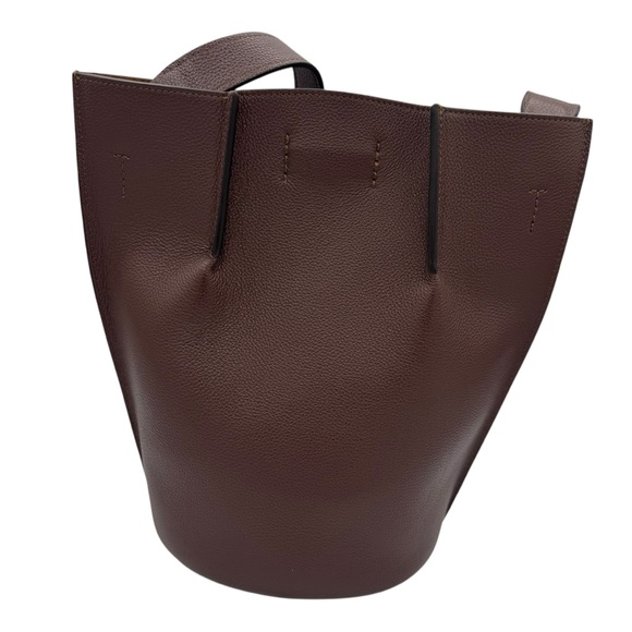 NEW Leo Et Violette Le Duo Bucket Bag Brown Grain Leather - Picture 10 of 16